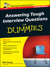 Cover image for Answering Tough Interview Questions for Dummies